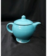 Vintage 1937-1951 Fiesta Ware C Handled Teapot Tea Pot Turquoise Blue NO... - $137.03 CAD