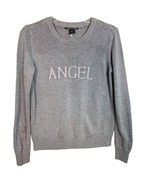 Victoria&#39;s Secret Women&#39;s Gray Angel Spellout Crewneck Knit Sweater Size... - £17.56 GBP