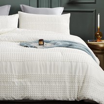 Cupocupa Queen Comforter Set: White Tufted Comforters Queen Size Sets Be... - £58.76 GBP