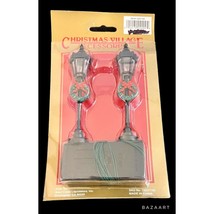 VTG Christmas Village Set Of Two Battery Operated Lanterns New In Package - £10.31 GBP