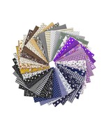 35Pcs Quilting Fabric Squares Sheets, 10&quot;X10&quot; Cotton Craft Fabric Bundle... - £19.01 GBP