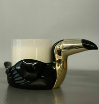 Bath &amp; Body Works Candle Holder Toucan 3 Wick Candle Holder Black Gold Bird - £39.55 GBP