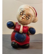 Vintage Dancing Mrs. Claus Hand Painted Ceramic Figurine Holiday Collect... - £19.39 GBP