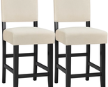 24.6&quot; H Upholstered Counter Bar Stool for Kitchen, Beige - $155.38