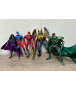 Retro Lot Of 5 DC Kenner TOTAL JUSTICE Superhero Action Figures Atom Hun... - $41.01 CAD