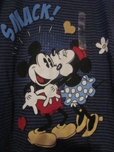 NWT DISNEY&#39;S MICKEY &amp; MINNIE MOUSE &quot;KISS&quot; Size Woman&#39;s Adult XS Short Sl... - £10.94 GBP