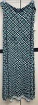 NEW LuLaRoe Large Black Mint Green White Red Aztec Geometric Slinky Maxi Skirt - £32.30 GBP