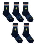Bombas XS Crew Socks 5 Pair Black Logo Knit Comfort Poly Blend New Tags - $13.81 CAD