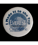 I Made It To The Top of Everest Button Pin Pinback  Blue White - $8.47 CAD