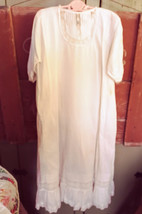 Baby White Gown with Under Slip with lace trim - $38.00