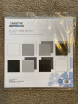 Creative Memories 12x12 Black &amp; White combo pack 6 sheet Double sided 4 solid - £7.50 GBP