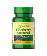Puritan&#39;s Pride Elderberry Sambucus 1250 mg 60 Rapid Release Softgels ..+ - $25.73