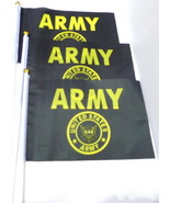 ARMY Flag 8&quot; x 5 1/2&quot; Small Handheld  Army Green Flag Yard Outdoors LOT ... - £6.27 GBP