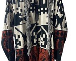 Italy Made Womens Cardigan Aztec Design Open Front Lone Sleeve Knit Size M - $48.27