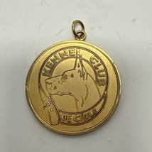 Large Gold Tone Medal Kennel Club of Chile - $14.95