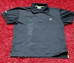 Vintage 90s Lacoste Polo Shirt, Mens Casual Top, Big Logo Black Color Si... - $71.32