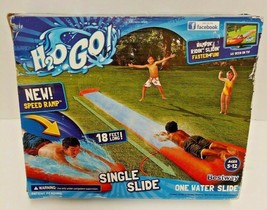 H2O Go Single Slide Water Slide 18&#39; Long Drench Pool Speed Ramp - £13.22 GBP