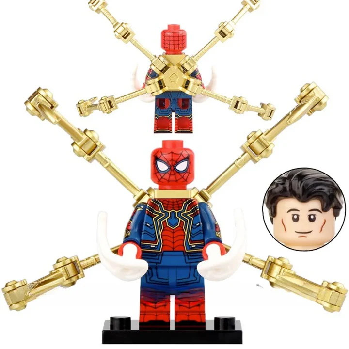 Spider-Man Iron-Spider Custom Marvel Superhero Minifigure - $6.99