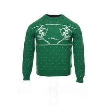 NEW Vintage Tommy Hilfiger Sweater! Green With White Skier Design Heavie... - $79.00