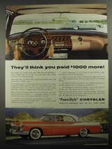1956 Chrysler Windsor Ad - They'll think you paid $1000 more - $18.49