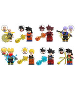 8Pcs Dragon Ball Minifigures Trunks Son Gohan Krillin Yamcha Goku Mini Block Toy - €20,42 EUR