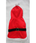 DOG COSTUME SANTA SUIT With Hood  Adorable! Santa Claus Christmas Size S - $7.87
