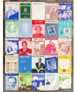 Lot of 25 Vintage 1940&#39;s Sheet Music-Mid Century Music-Cover Artwork #4 - $69.85 CAD