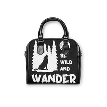 Wild and Wander Personalized Shoulder Handbag: Durable PU Leather with Adjustabl - £40.25 GBP