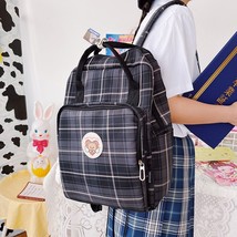 Cute Japanese Plaid Backpack Women Vintage Student Schoolbag for Girl Ladies Pre - £37.22 GBP