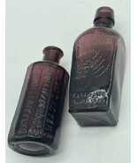 Vintage Indian Vegetable Jaundice Bitters Bottle 1852 Purple &amp; Elixir Tr... - £11.04 GBP