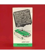 Carlife Insurance Auto Repair Service Cartoon Vintage Booklet Ad - $12.80