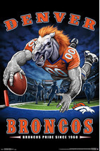 Framed Canvas Art Print Denver Broncos Football Touch Down Poster - £34.98 GBP+