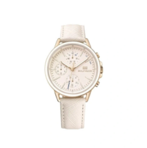 Tommy Hilfiger Reloj Mujer 1781789 Cuarzo Crema Cuero Correa Crema Dial 41mm - $131.84