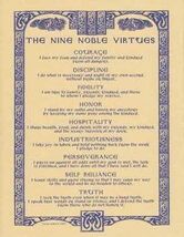 Nine Noble Virtues poster - $22.83 MXN