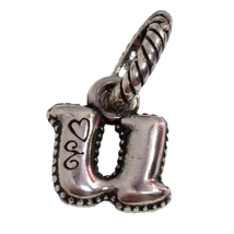 Authentic Brighton ABC Letter U Charm, J9062U, Silver Finish,  New - $8.08