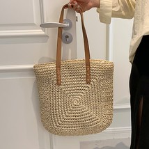 Summer Woven Women&#39;s Bag Large Capacity Straw Woman Shopper Beach Handmade Desig - £34.49 GBP