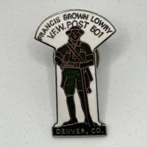 Denver Colorado VFW Veterans Of Foreign Wars Patriotic Enamel Lapel Hat Pin - £4.70 GBP