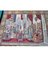 FRENCH WALL TAPESTRY BY MICHAEL CHISARIK 33 X 28&quot; - &quot;THE COURT OF CAMELOT&quot;  - £311.61 GBP