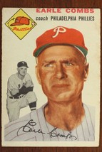 Vintage 1954 Baseball Card TOPPS #183 EARL COMBS Coach Philadelphia Phillies - £9.23 GBP