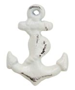 Set Of 6 Aged White Marine Sea Sailor Ship Anchor Drawer Cabinet Door Pu... - €23,17 EUR