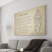 Viking Prayer Wall Art Viking Warrior Motivational Quote Home Art Decor -P752 - £19.41 GBP+
