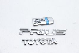 04-09 TOYOTA PRIUS REAR TRUNK LID EMBLEM HYBRID BADGE SET E1440 image 10