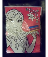 Disney Frozen Anna Glitter Coloring Sheet with 5 Markers NEW HTF - $307.84 MXN