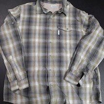 Columbia Mens Plaid Activewear Shirt Long Sleeve Green Large VGC - $13.50