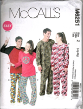 McCall&#39;s M6251 Adult L to XL Pajama Top, Bottoms and Jumpsuit Sewing Pat... - £11.81 GBP