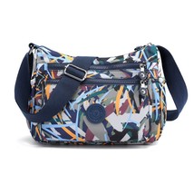 Casual Multi Color Printed Nylon Fabric Cross Body Shoulder Crossbody Bags for W - £37.80 GBP