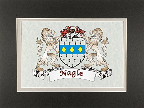 Nagle Irish Coat of Arms Print - Frameable 9&quot; x 12&quot; - $24.00