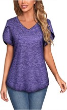 Women&#39;S Miss Fortune V-Neck Short Sleeve Activewear T-Shirts With, Wicking. - $39.98