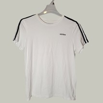 Adidas Kids Shirt Youth Large 14/16 White Short Sleeve Spell Out Logo Ca... - $9.97