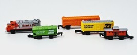 Micro Machines Transcontinental Freight Train 5 Pc Set VTG 1989 Santa Fe... - $21.74